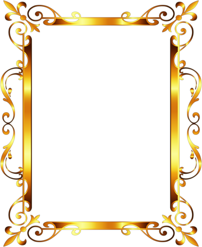 Gold Ornamental Rectangle Frame
